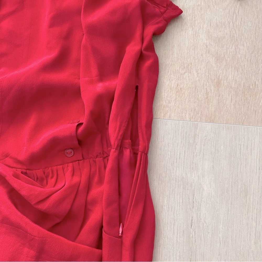 SESSUN Red 100% Silk Dress - Picture 7 of 9